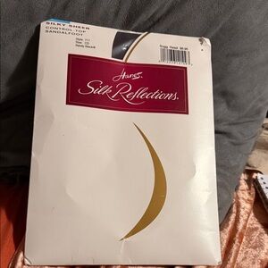 💜2002Hanes Silk Reflections Silky Sheer Control Top Sandalfoot Pantyhose Size:CD